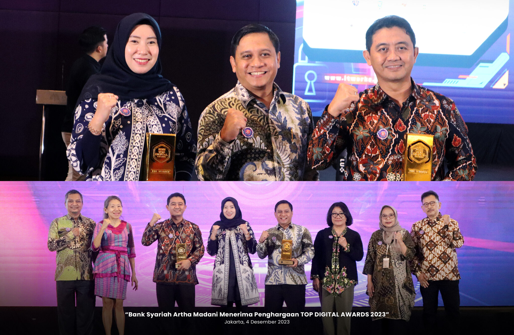 Bank Syariah Artha Madani Bawa Dua Trophy Top Digital Awards 2023 Bprs Artha Madani 8780