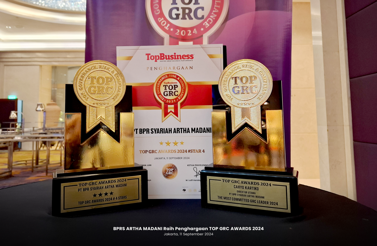 Bank Syariah Artha Madani Raih 2 Penghargaan Tata Kelola Perusahaan Dari Grc Awards 2024 Bprs 2674